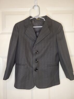Gray Pinstripe Van Heusen Blazer - Classic Three-Button Suit Jacket